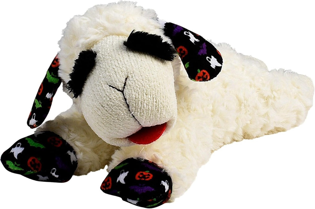Multipet Halloween Print Lamb Chop Plush Dog Toy, 10.5 Multipet Halloween Print Lamb Chop Plush Dog Toy, 10.5